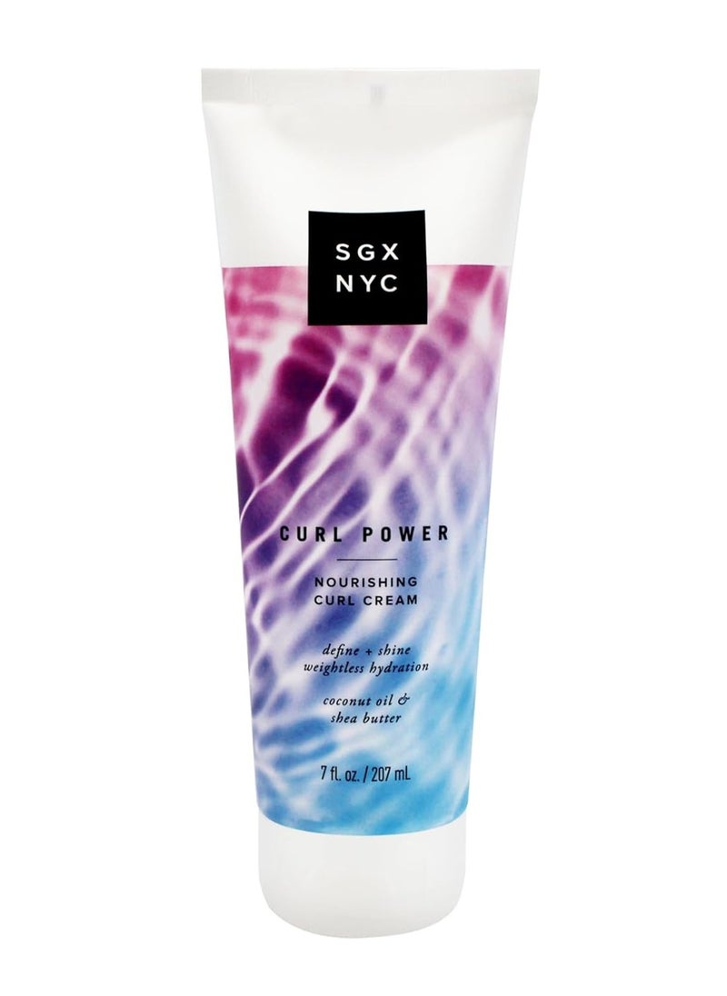 SGX NYC SGX NYC Curl Power Cream - Curly Hair Products for Frizz Elimination - Curl Cream with Coconut and Shea Butter for Curly and Wavy Hair - 7 oz  - Image 1