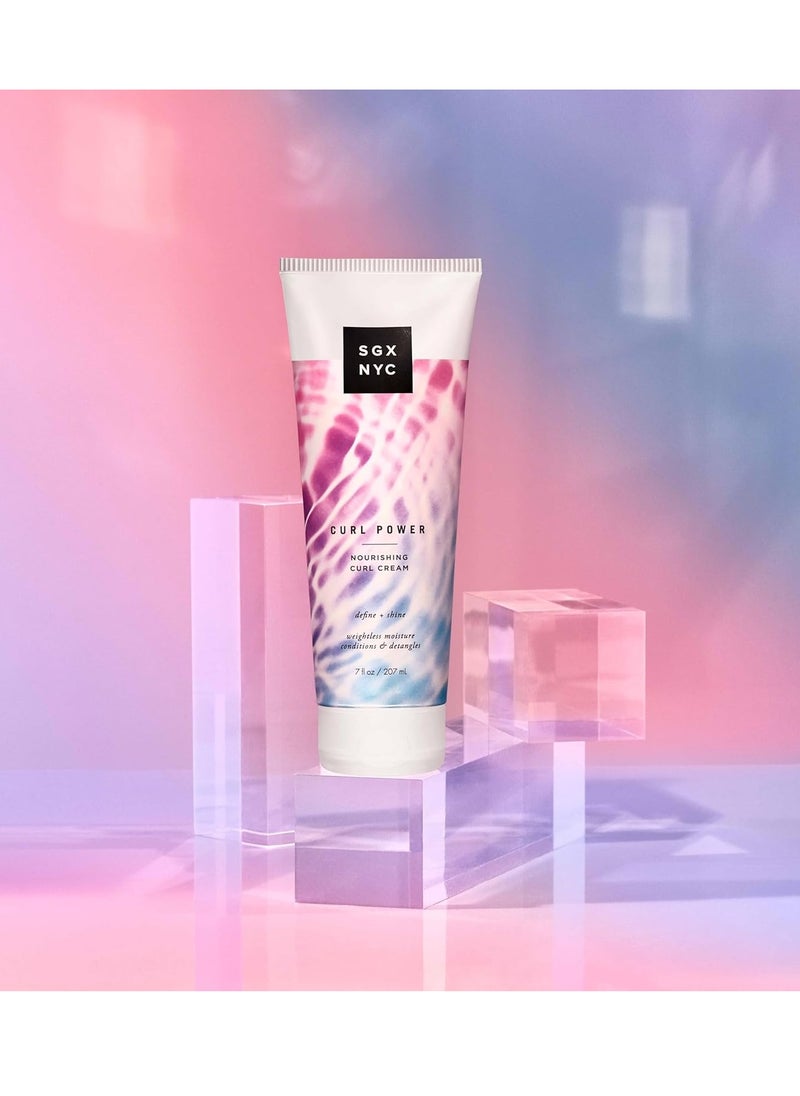 SGX NYC SGX NYC Curl Power Cream - Curly Hair Products for Frizz Elimination - Curl Cream with Coconut and Shea Butter for Curly and Wavy Hair - 7 oz  - Image 3