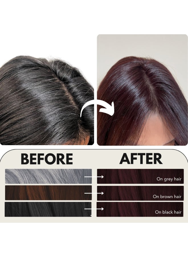Paradyes Black Cherry Timeless Hair Tint, Permanent Crème Hair Colour for Natural-Looking Results, Complete Grey Coverage, Long-Lasting Formula Free from PPD, Ammonia, & Resorcinol, 3.6 Black Cherry - Image 4