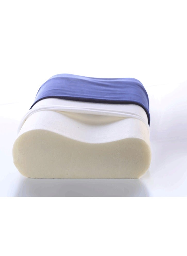 Max Comfort Max Comfort American Memory Foam Neck Pain Prevention Pillow (60 * 35 * 13, Blue)  - Image 2