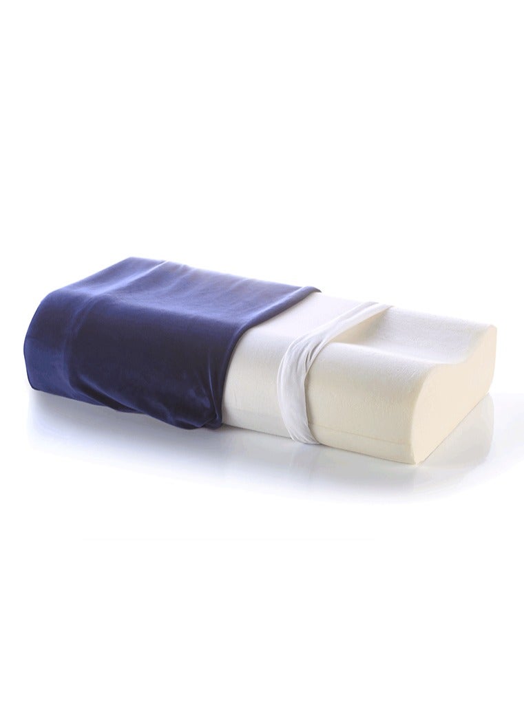 Max Comfort Max Comfort American Memory Foam Neck Pain Prevention Pillow (60 * 35 * 13, Blue)  - Image 3