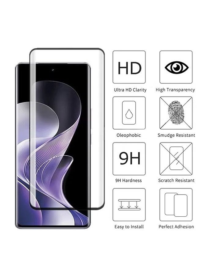 X-level Screen Protector for vivo V40 5G Tempered Glass, 3D Curved Edge 9H Hardness High Definition Clear Scratch Resistant Bubble Free Anti-Fingerprints, Easy Installation  - Image 2