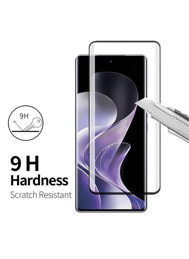 X-level Screen Protector for vivo V40 5G Tempered Glass, 3D Curved Edge 9H Hardness High Definition Clear Scratch Resistant Bubble Free Anti-Fingerprints, Easy Installation  - Image 4