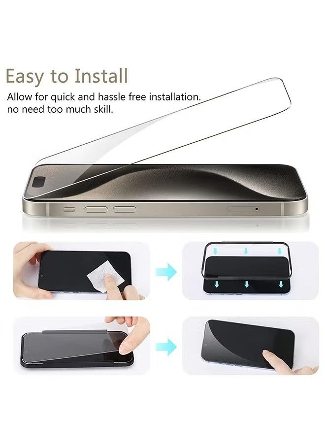 X-level Screen Protector for vivo V40 5G Tempered Glass, 3D Curved Edge 9H Hardness High Definition Clear Scratch Resistant Bubble Free Anti-Fingerprints, Easy Installation  - Image 5