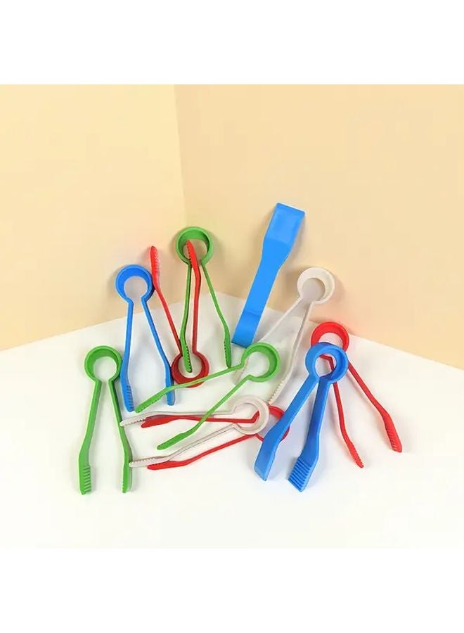 Blue Plastic Tweezer For Plant Insect Tool Fine Motor Skills Training - Image 2