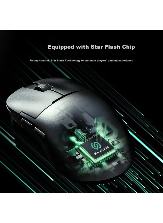 A-jazz Ajazz Aj159nl Star Flash Three-mode Mouse 800mah Long Battery Life One Billion Microswitches Original Paw3311 About 61g Lightweight Gaming Mouse White - Image 4