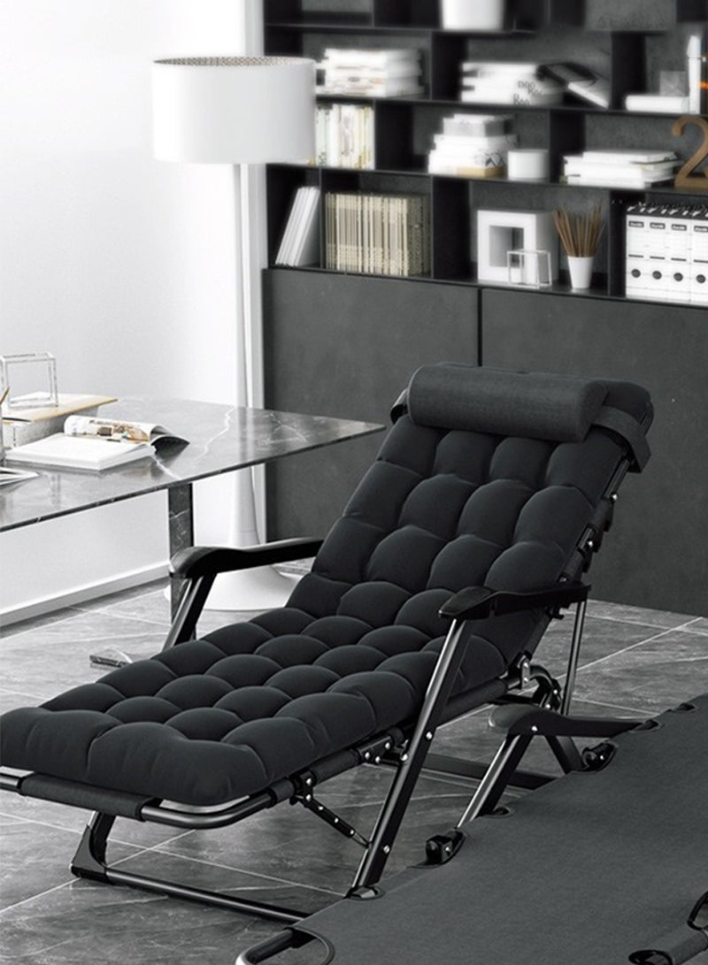 Sharpdo Comfy Folding Chair, Folding Reclining Lounge Chair with Removable Cushion for Living Room, Flexible Patio Recliner Folding Chairs for Indoor and Outdoor 178*72*25CM - Image 3