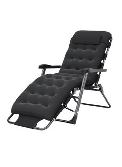 Sharpdo Comfy Folding Chair, Folding Reclining Lounge Chair with Removable Cushion for Living Room, Flexible Patio Recliner Folding Chairs for Indoor and Outdoor 178*72*25CM  - Image 2