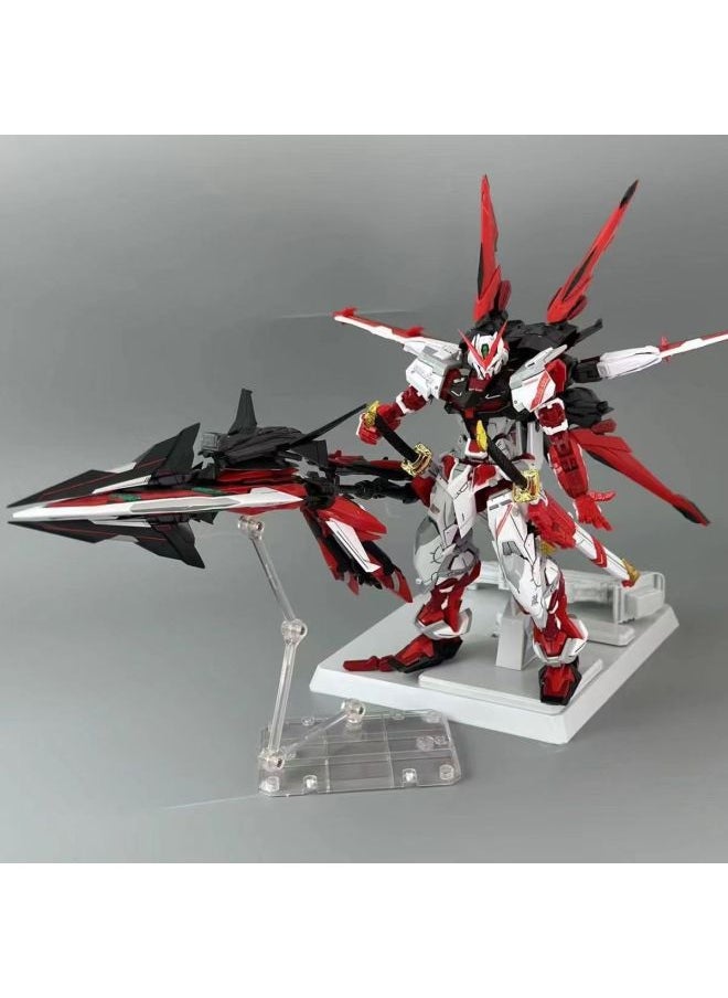 Generic - Gundam Assembled Model MG Attacks Free MB Red Heretic Phoenix Perfect Unicorn Mech Handmade Toy-Color:MG-[8812-A] Red Heresy + Double Swords + Tactical Giant Sword + Flight Backpack + Water Sticker + Platform-Specifications:Seven-piece Set Of Tools To Send LED Lights - Image 1