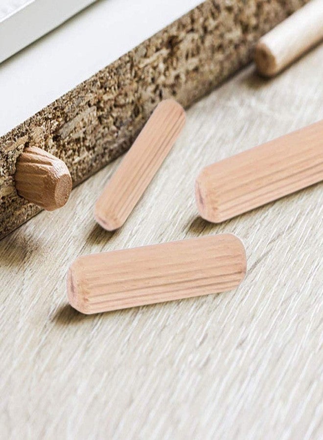 Saim Saim Wooden Dowel Pins 250 Pack 6mm x 30mm for Wood Craft Supplies DIY Projects Hardwood Dowel Sticks for Manual Creative Woodworking Wooden Stick for Fixing (250 Pack) - Image 4