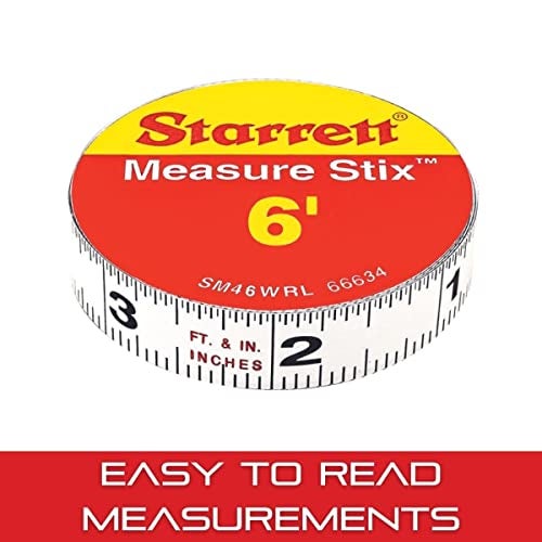 Starrett Tape Measure Stix with Adhesive Backing - Mount to Work Bench, Saw Table, Drafting Table - 1/2" x 6', Standard Imperial, Right-Left Reading - SM46WRL - Image 4