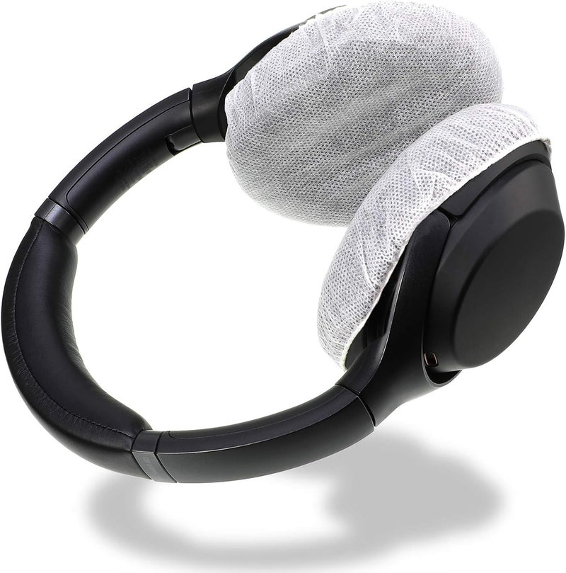 BBTO 100 Pieces Headphone Ear Covers Disposable Earphone Sanitary Non-Woven Stretch Earpad Covers Fit for Most on Ear Headphones(8.5 cm,White) - Image 4