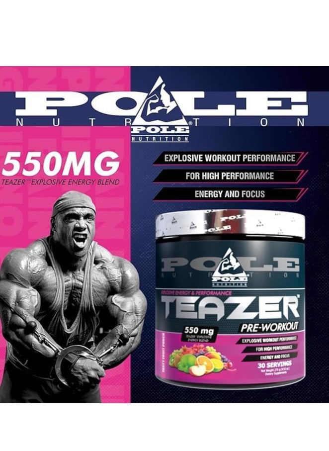 Teazer Pre-Workout Blue Raspberry Food Supplement (30 Servings)
