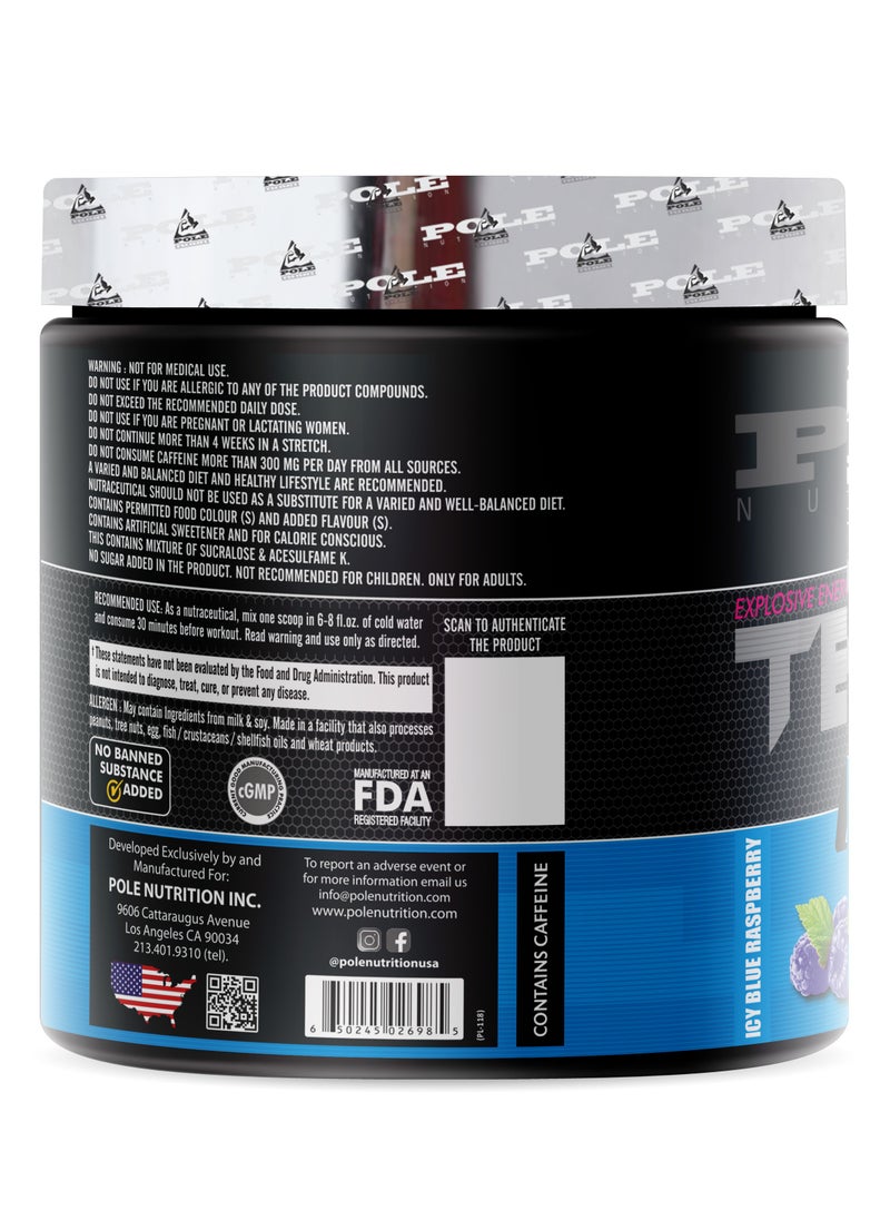 Teazer Pre-Workout Blue Raspberry Food Supplement (30 Servings)