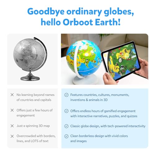 Shifu PlayShifu Globe for Children – Orboot Earth: Interactive Kids Globe with 1000+ Facts on Animals, Places & Monuments | Tech-Powered Learning Toy & STEM Gift for Kids Ages 4–10 - Image 3