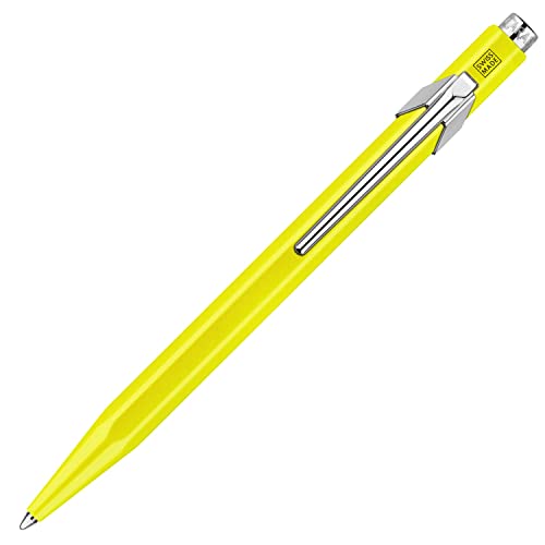 Caran d'Ache Caran Dache 849 Pop Line Fluo Yellow Ballpoint with Metal Box 849970 - Image 1