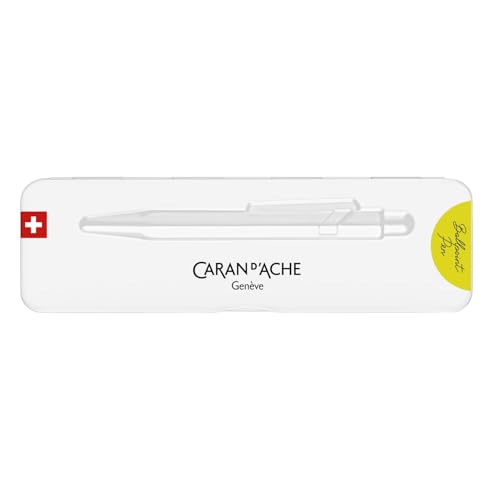 Caran d'Ache Caran Dache 849 Pop Line Fluo Yellow Ballpoint with Metal Box 849970 - Image 3