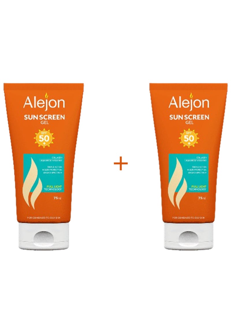 Alejon Sunscreen Gel Spf 50 - 75 Ml Offer 1+1 