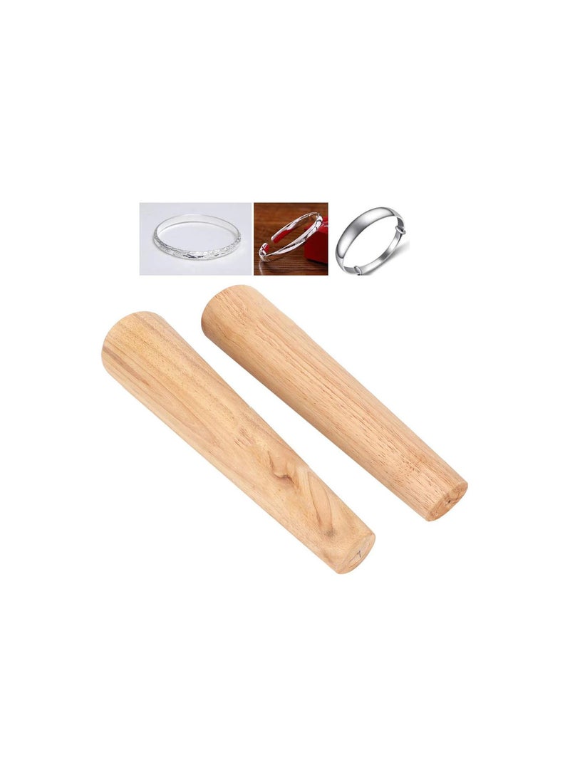 GGOOT Bangle Mandrel, Wood Bracelet Mandrel Round Oval Shape for Jewelry Making for Jewelry Makers - Image 4