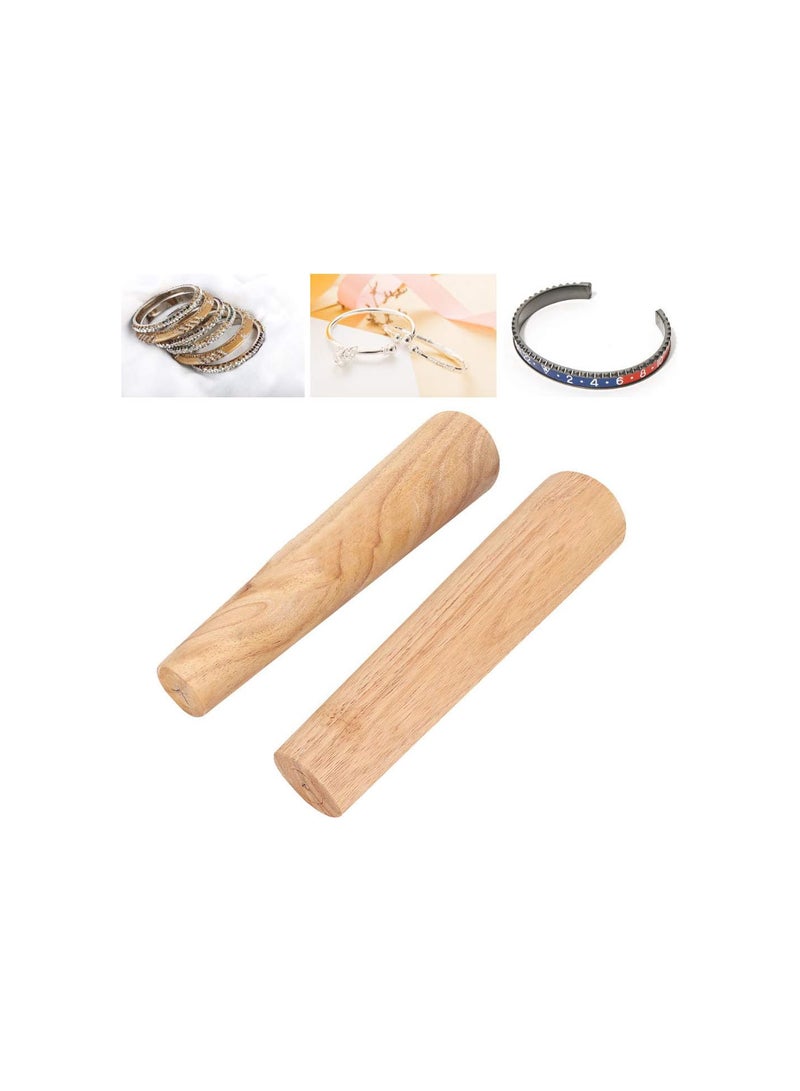 GGOOT Bangle Mandrel, Wood Bracelet Mandrel Round Oval Shape for Jewelry Making for Jewelry Makers - Image 2