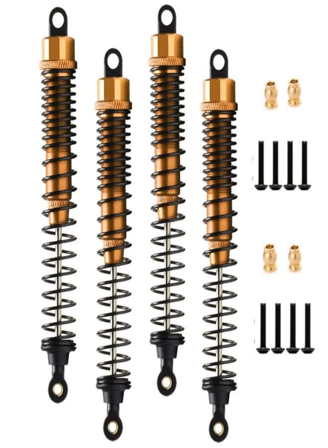 UURCSKY RC Shock Absorber Damper 130mm Adjustable for RC Car 1/10 Crawler Truck HPI HSP Losi Axial Tamiya Redcat Upgrade Part 4pcs/Set (Yellow) - Image 1