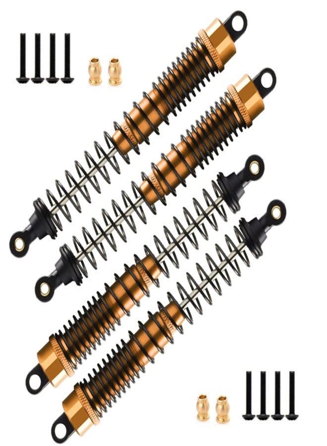 UURCSKY RC Shock Absorber Damper 130mm Adjustable for RC Car 1/10 Crawler Truck HPI HSP Losi Axial Tamiya Redcat Upgrade Part 4pcs/Set (Yellow) - Image 4