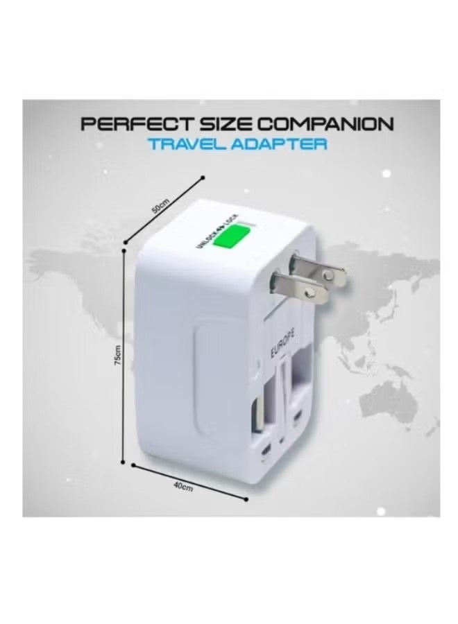 محول سفر، محول عالمي شامل أوروبي، قابس شاحن حائط دولي (بدون منفذ USB) لآسيا وأوروبا والمملكة المتحدة وأستراليا والولايات المتحدة الأمريكية - Image 2