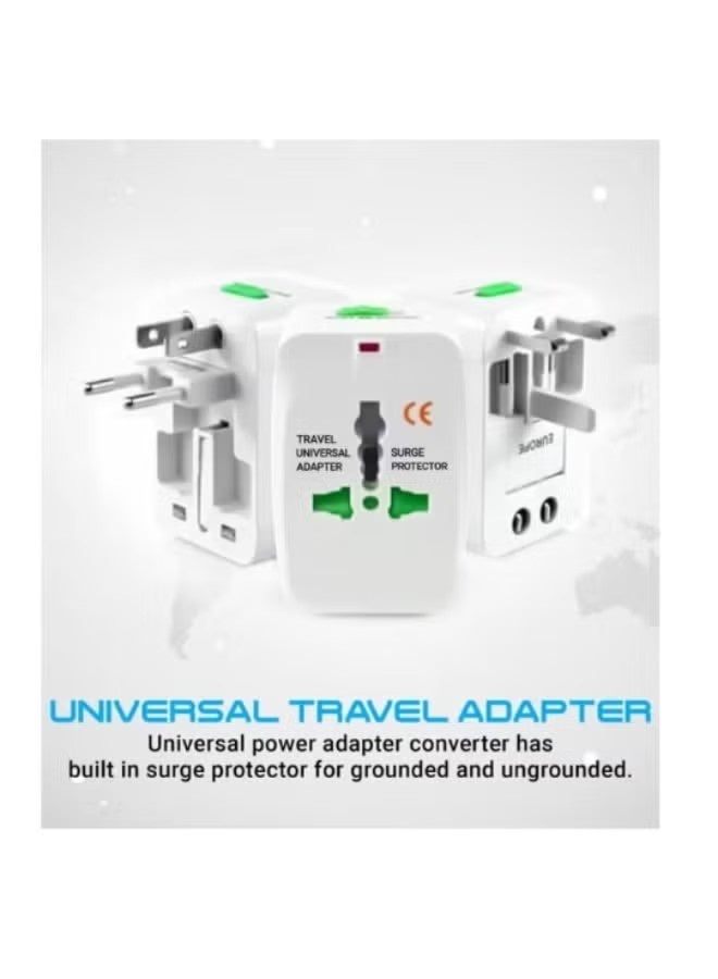 محول سفر، محول عالمي شامل أوروبي، قابس شاحن حائط دولي (بدون منفذ USB) لآسيا وأوروبا والمملكة المتحدة وأستراليا والولايات المتحدة الأمريكية - Image 3