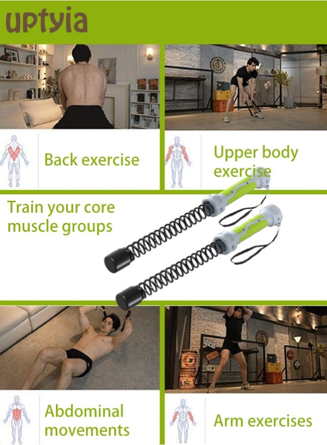 أوبتيا حبال قتال بدون حبال لتدريب قوة الذراعين - معدات لياقة بدون أسلاك للرجال والنساء، حبال تدريب موزونة لتمارين HIIT، تمارين لكامل الجسم بدون قفز، مقاومة عالية وسهلة الحمل أثناء السفر - Image 2