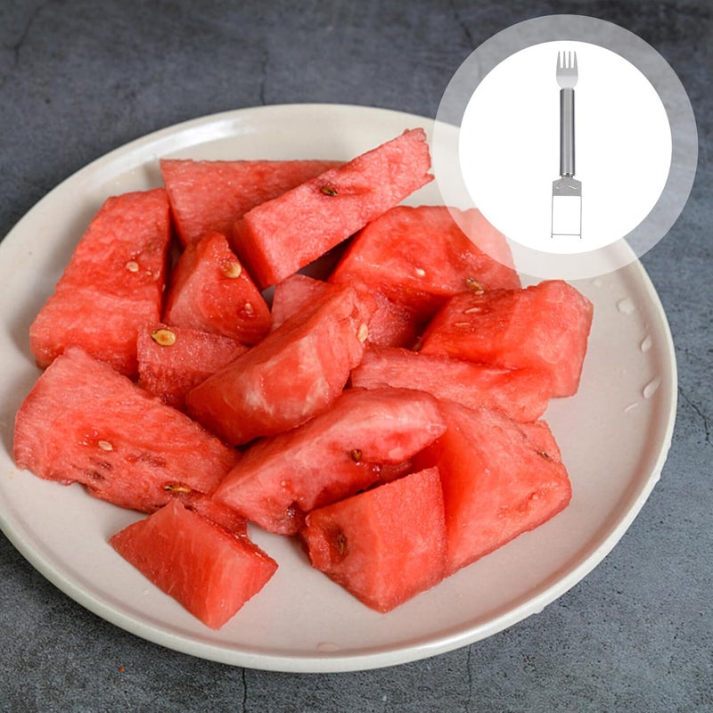 Kichvoe Watermelon Slicer Fork Tool Stainless Steel Cutter for Easy Melon Cutting for Home and Outdoor Use Lightweight and Compact Design Easy to Clean and Store - Image 4