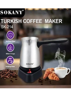 sokany Stainless Steel Electric Coffee Maker Greek and Turkish Coffee Pot Portable Waterproof and Durable Design 500ml  - Image 2