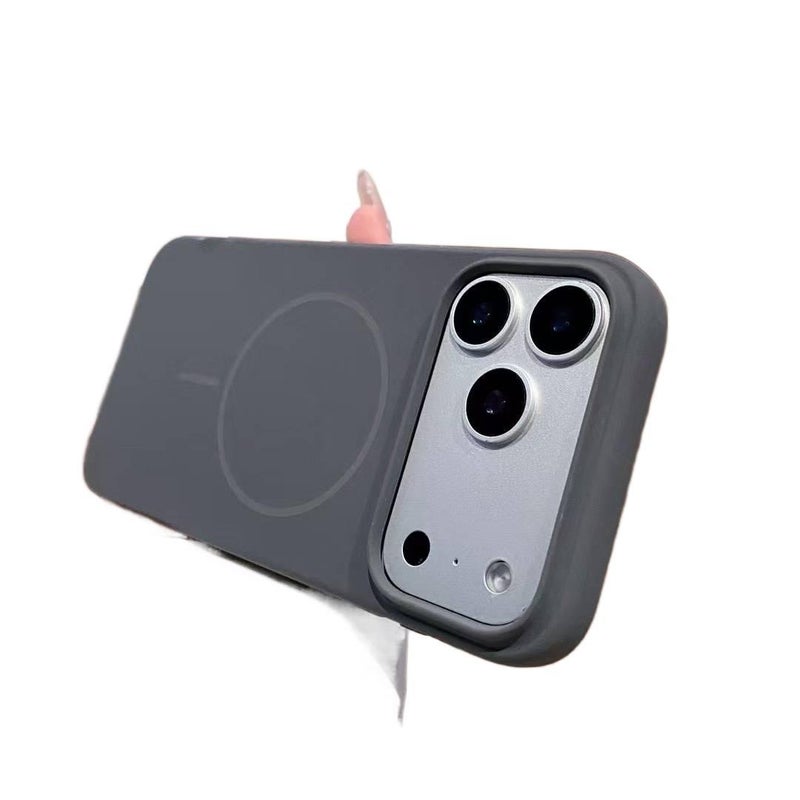 Silicone MagSafe Case for iPhone 15 / 15 Plus / 15 Pro / 15 Pro Max with Shockproof and Drop Protection plus Shockproof plus Kickstand plus Strong Magnetic in Gray - Image 1