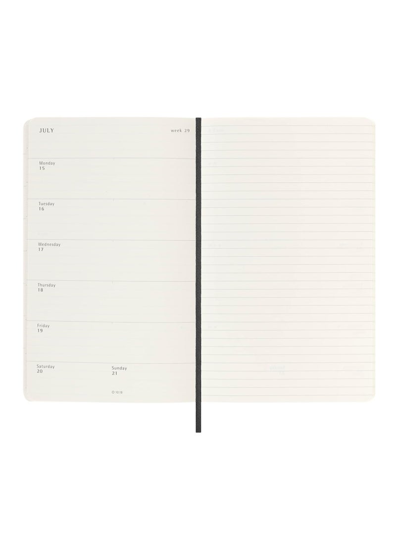 MOLESKINE - Moleskine 2024 Weekly Planner, 12M, Large, Black, Soft Cover - Image 1
