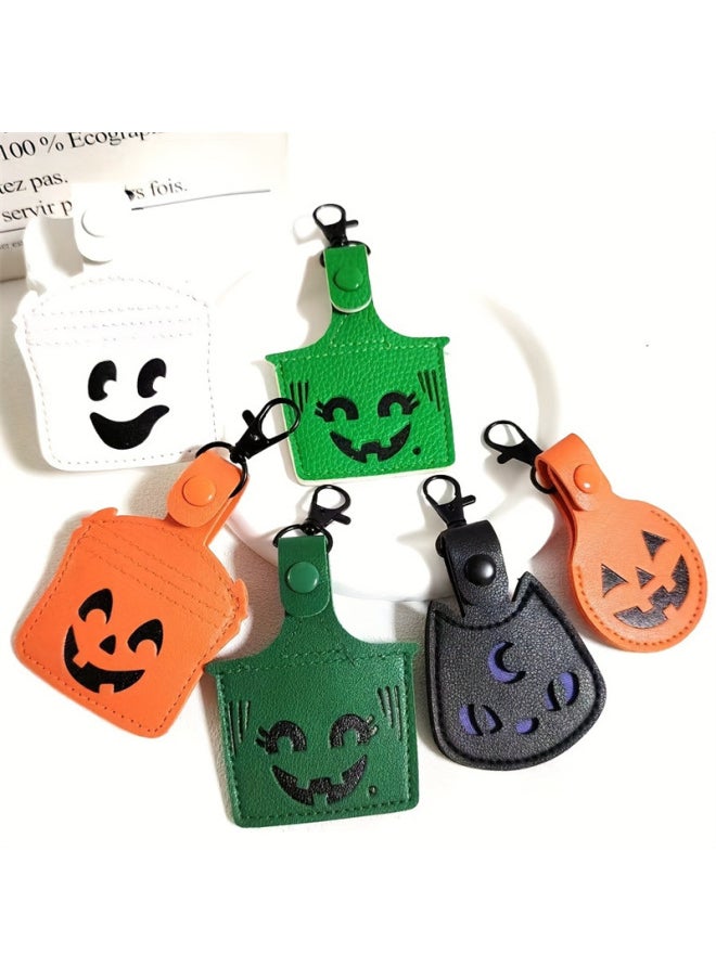 Generic - Halloween Funny Pumpkin For Apple Locator Storage Case AirTag Protective Case Keychain Guitar Toggle Storage-Color:Style Six - Image 1