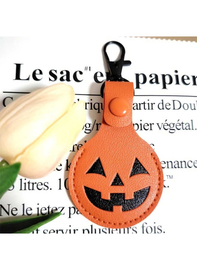 Generic - Halloween Funny Pumpkin For Apple Locator Storage Case AirTag Protective Case Keychain Guitar Toggle Storage-Color:Style Six - Image 1