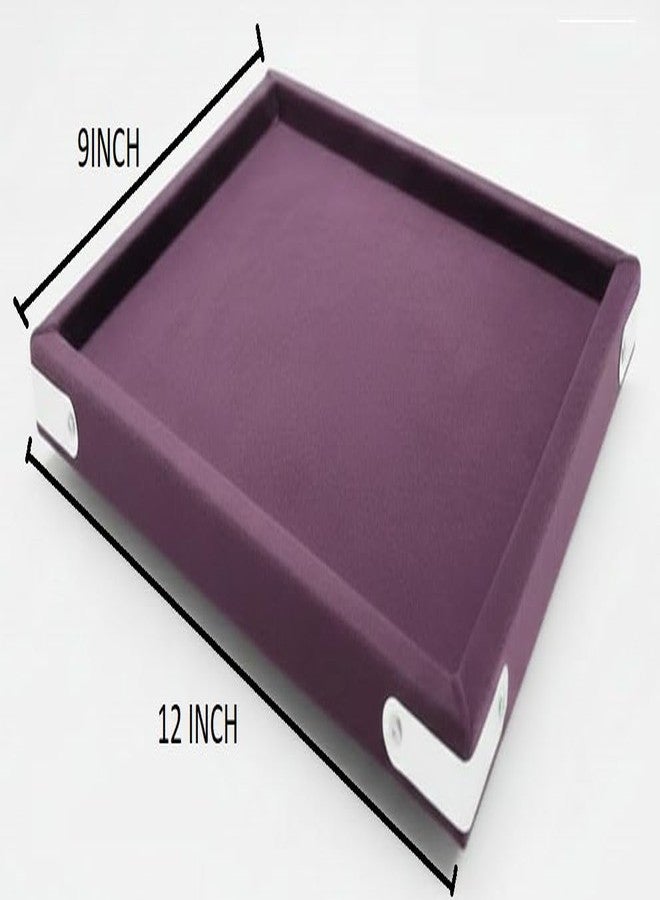 SENTONI WineVelvet Jewellery Display & Beading Tray | 12 x 9 Inch | Multipurpose Organizer Tray for Jewellery, Beads, Rings, Earrings & Showcase (Set of 2) (Wine) - Image 2