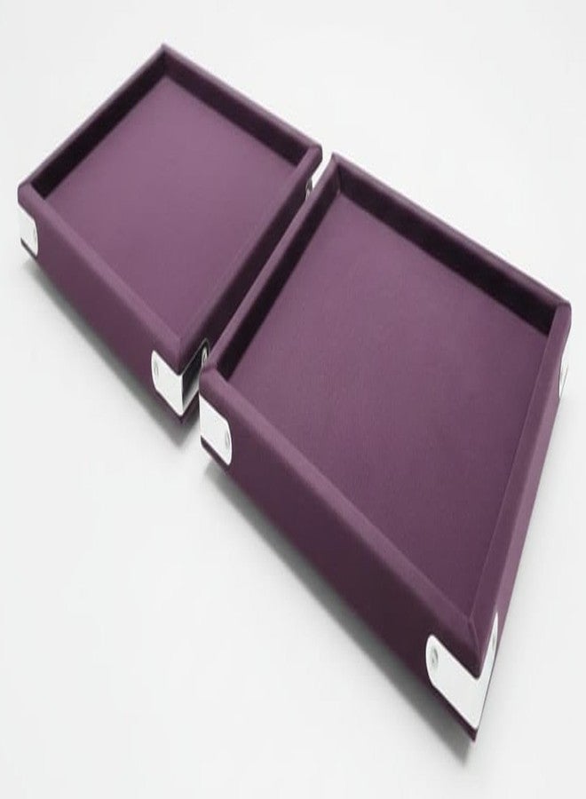 SENTONI WineVelvet Jewellery Display & Beading Tray | 12 x 9 Inch | Multipurpose Organizer Tray for Jewellery, Beads, Rings, Earrings & Showcase (Set of 2) (Wine) - Image 1