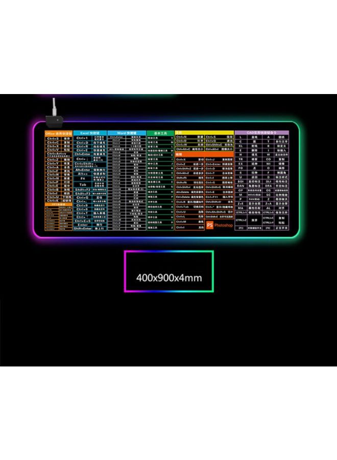 NIBEMINENT Colour Changing LED Mouse Pad Blue/Green/Purple - Image 2