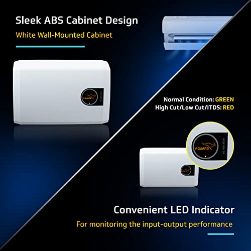 V-Guard VG 400 AE 10 AC Stabilizer for 1.5 ton AC | Intelligent Time Delay System | Energy Efficient Design | Convenient LED Indicator | 3 Year Warranty | White (Working Range 165-270 VAC) - Image 5
