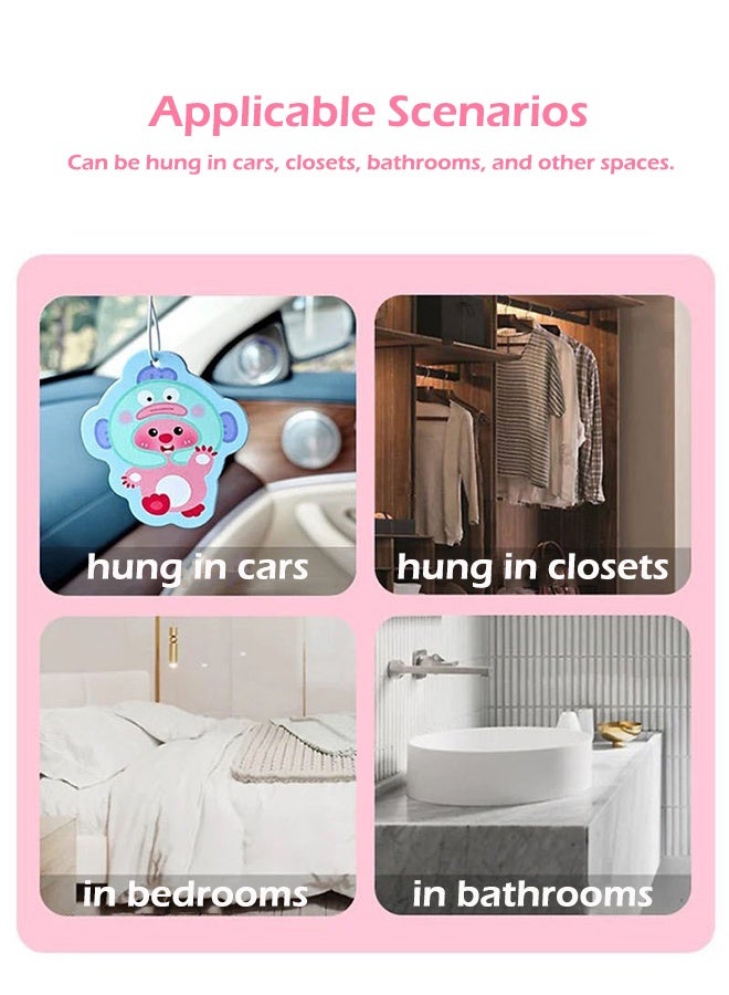 Cologne Scented Car Air Freshener Bear Cute Animal Gel Aromatherapy Ornament Long-Lasting Fragrance & Natural Deodorizer for Car Home Decor - Image 3