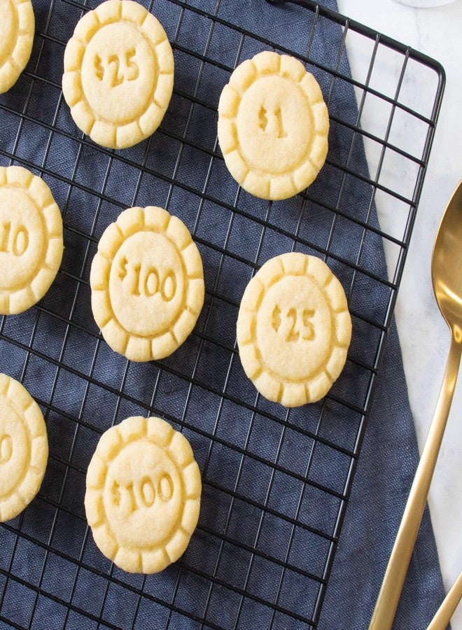 Bakerlogy Set of 5 Poker Chip cookie cutters (Designs: Value 1, 5, 10, 25, and 100), 5 pieces - Bakerlogy - Image 4