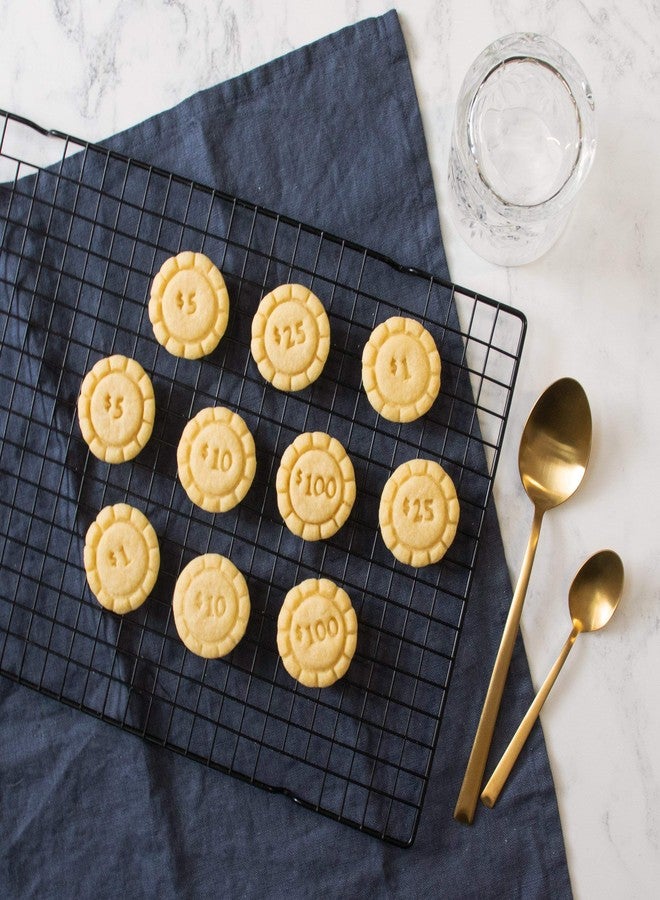 Bakerlogy Set of 5 Poker Chip cookie cutters (Designs: Value 1, 5, 10, 25, and 100), 5 pieces - Bakerlogy - Image 3