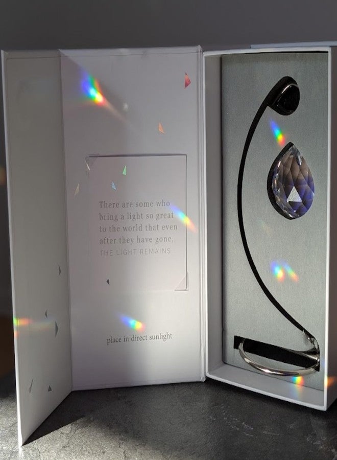 Memorialight Tabletop Sympathy Gift with Stand, Crystal Ornament Rainbow Maker, Unique Memorial Gift, Loss of Family & Loved Ones, Miscarriage or Grief Gift, Best for Bereavement & Daily Remembrance - Image 5