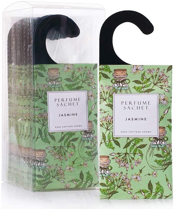 LARGE 12 PACKS JASMINE HANGING CLOSET DEODORIZER AIR FRESHENER LONG LASTING SCENTED SACHETS SMELL GOODS FOR HOUSE