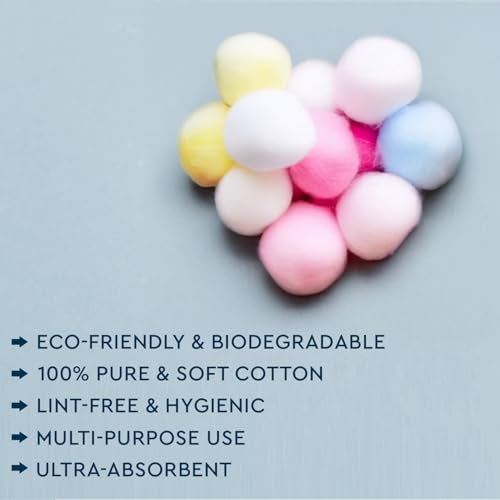 GUBB Coloured Cotton Balls For Face Cleansing & Makeup Removal 100 Pieces - Image 2