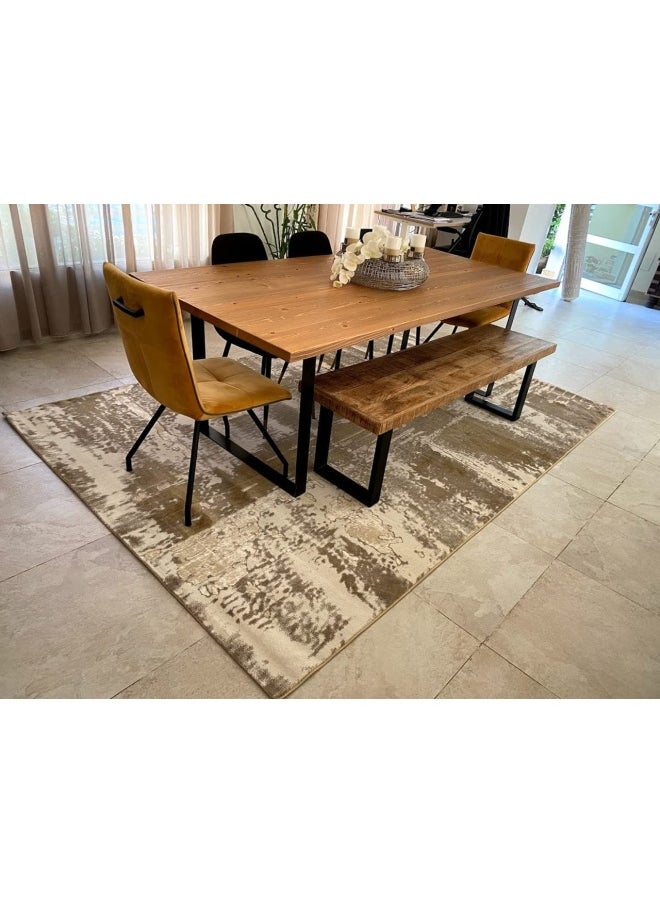 Dining Table Mango Wood Industrial style - X Shape Legs - Without Bench - 120x210 cm 3.9x6.9 ft - pzsku/Z253F4FC84AA5EF0CEEB3Z/45/_/1729661630/1ff68955-435b-4f3c-b045-3f0e613d7bf4