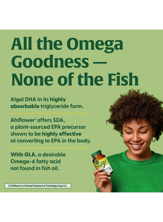 MegaFood Vegan Omega 3 6 9 - Burp-Less Supplement - 600 mg Plant-Based Omega-3 & 150 mg DHA Per Serving - Heart, Brain, Vision & Joint Support - Fish Oil Alternative - 60 Capsules, 30 Servings - Image 4