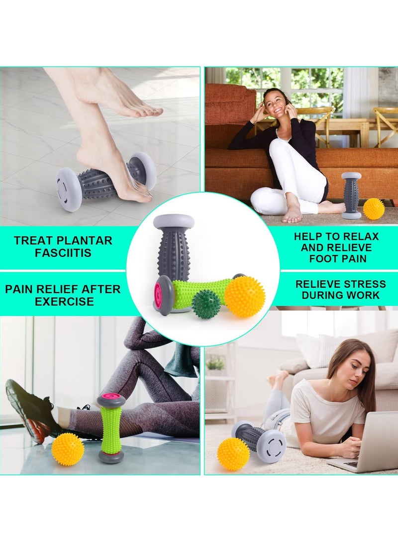 Foot Roller for Plantar Fasciitis and Neuropathy, Foot Massager for Plantar Fasciitis Relief, Neuropathy, Reflexology Tool - 2 Foot Massage Roller & 2 Foot Massage Ball - Image 3