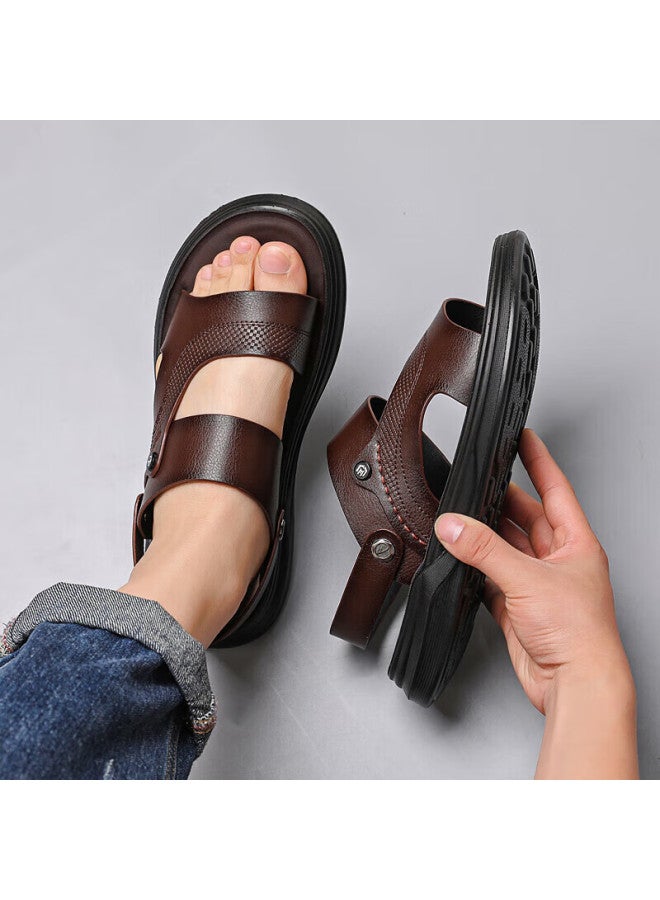 Warrior Men's Outdoor Sports Sandals Wear-resistant Casual Beach Shoes Wsl(wz)-0976 Brown Size 40 - Image 1