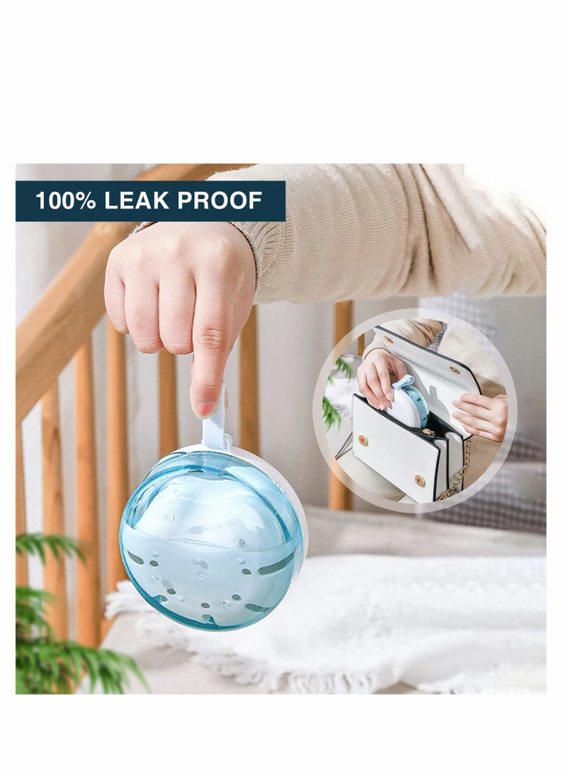 Excefore كوب طقم الأسنان، حافظة واقية مانعة للتسرب بنسبة 100% لنقع أقراص التنظيف، غطاء لولبي ممتاز لكوب طقم الأسنان مع مصفاة ومرآة وحبل، محمول للحمل في الجيب - Image 4